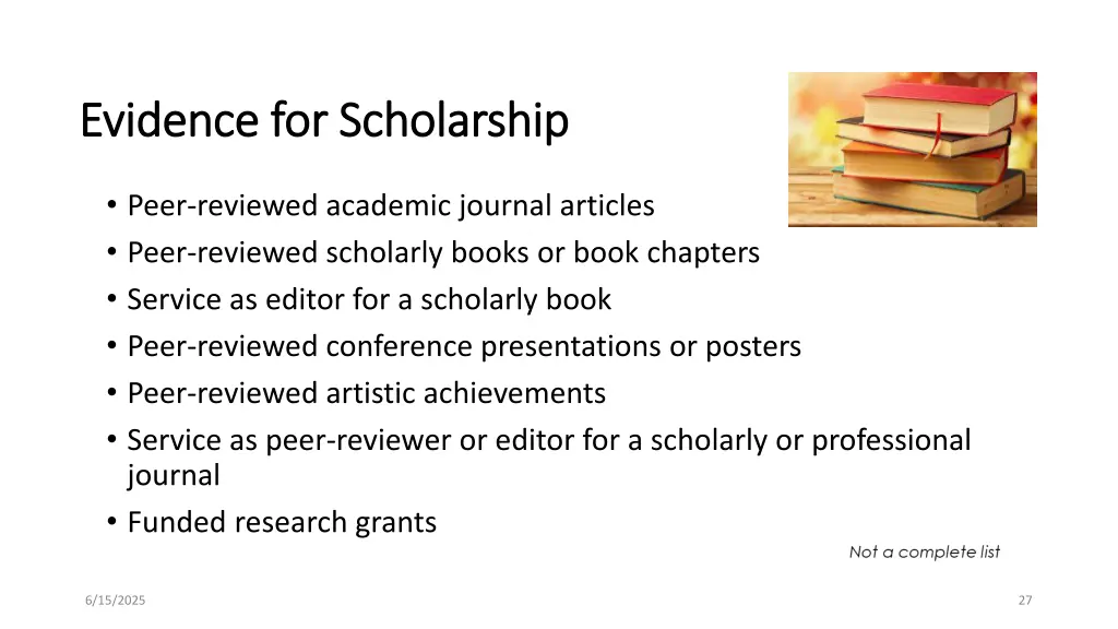 evidence for scholarship evidence for scholarship