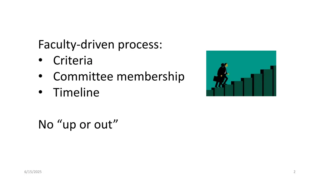 faculty driven process criteria committee