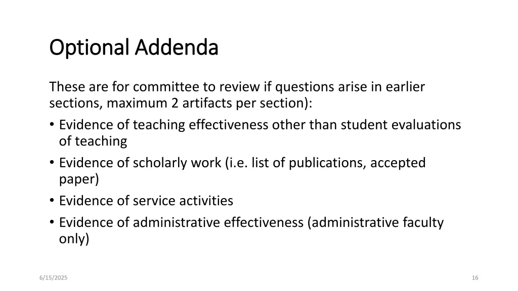 optional addenda optional addenda