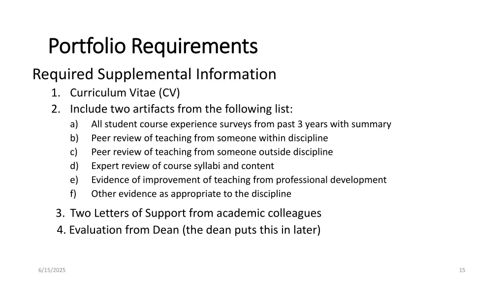 portfolio requirements portfolio requirements 1