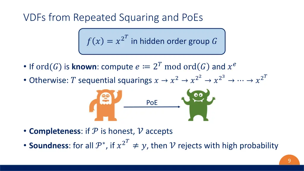 vdfs from repeated squaring and poes