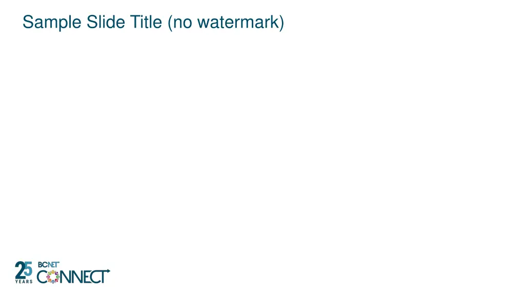 sample slide title no watermark