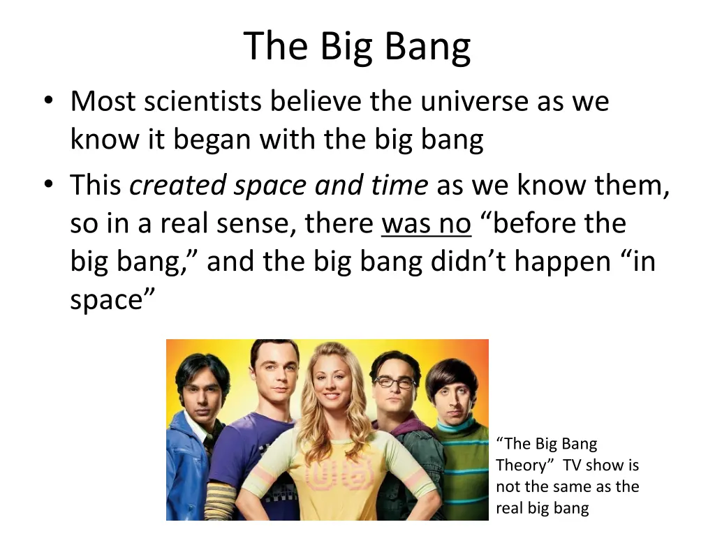 the big bang