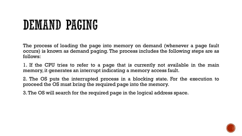 demand paging