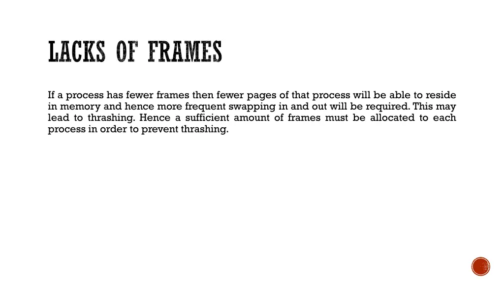 lacks of frames