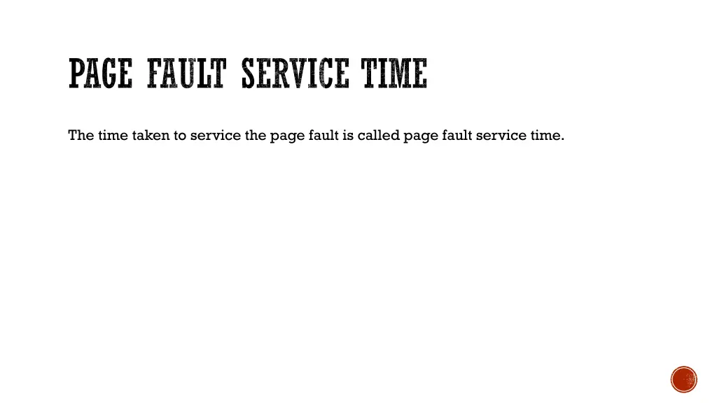 page fault service time