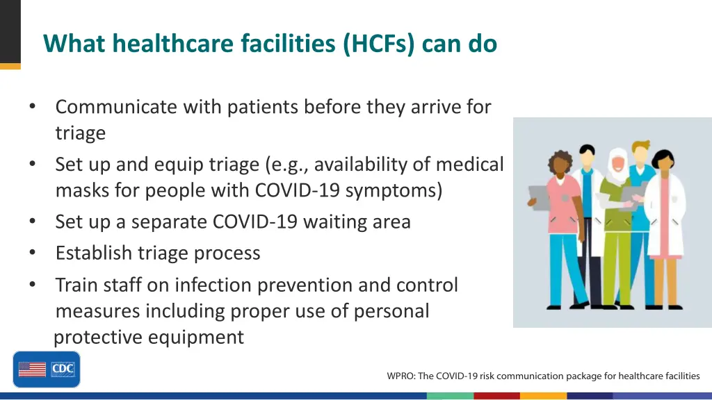 what healthcare facilities hcfs can do