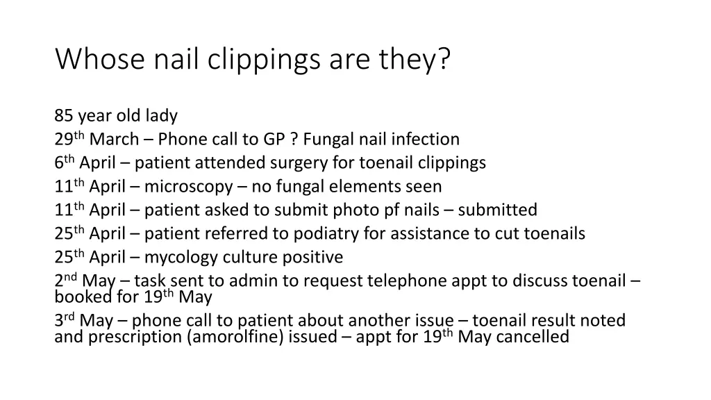 whose nail clippings are they