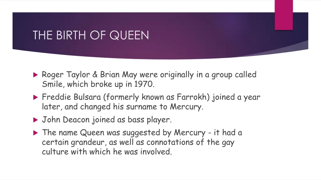 the birth of queen