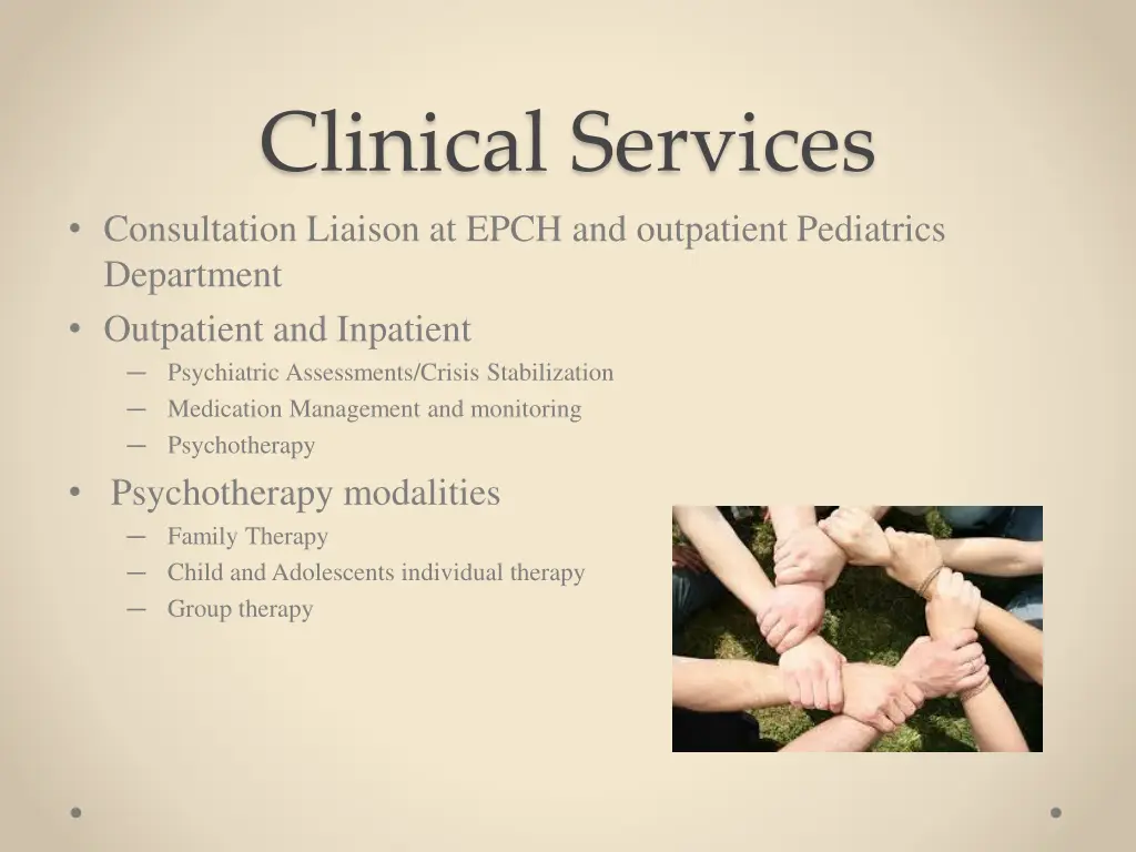 clinical services consultation liaison at epch
