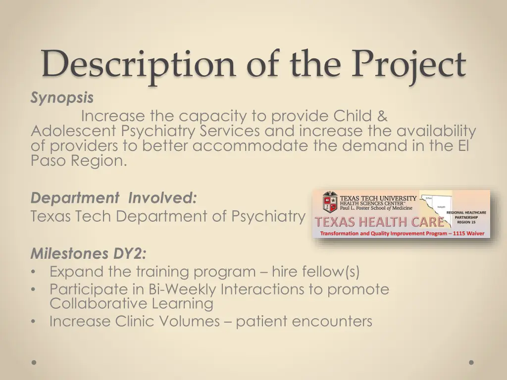 description of the project synopsis increase