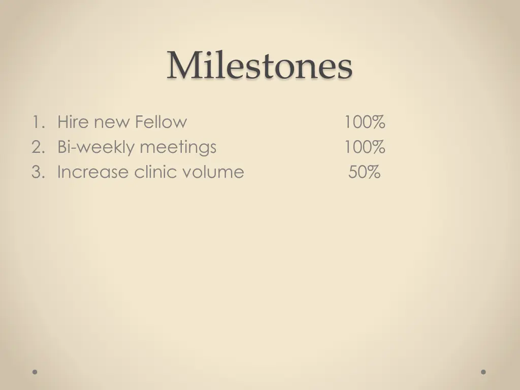 milestones