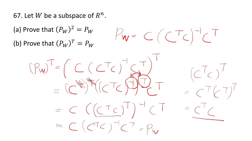 67 let be a subspace of 1