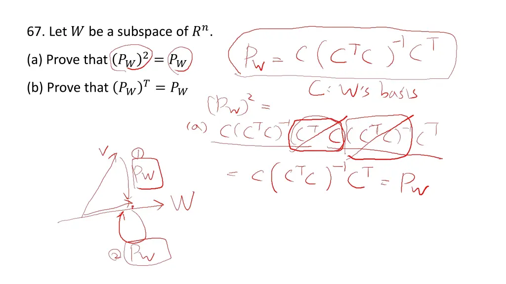 67 let be a subspace of