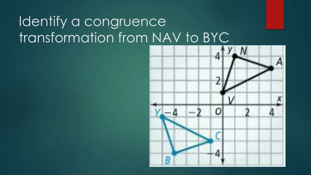 identify a congruence transformation from