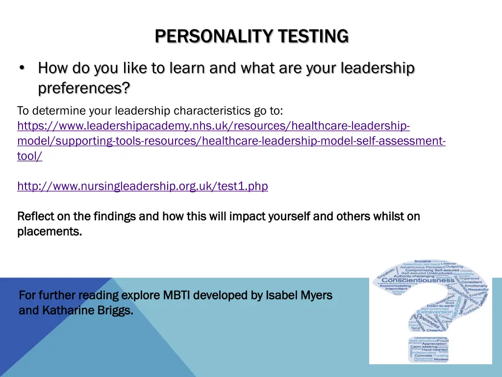 personality testing