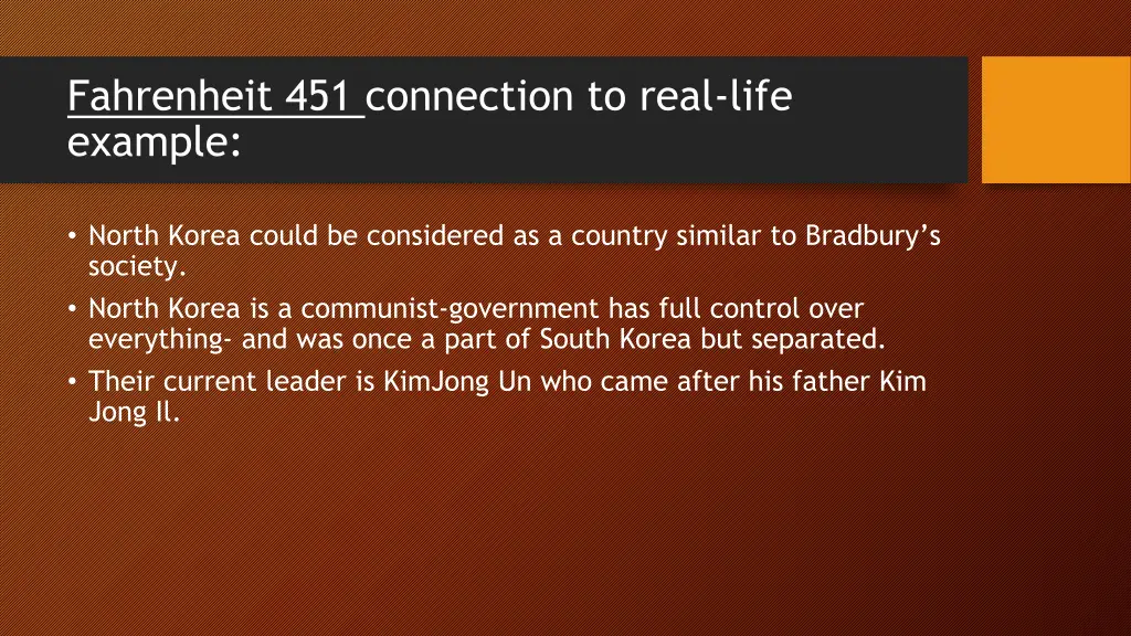 fahrenheit 451 connection to real life example
