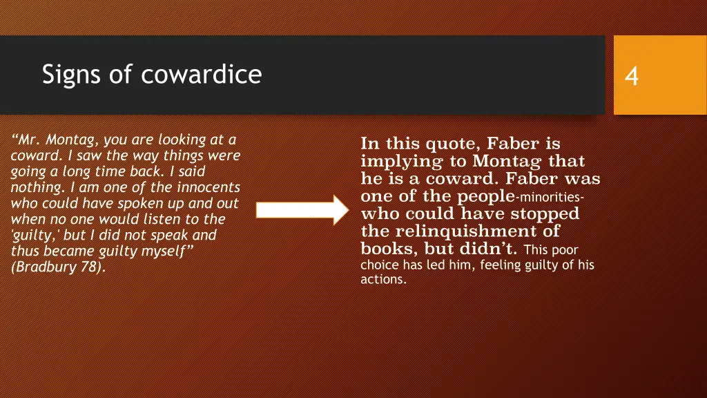 signs of cowardice