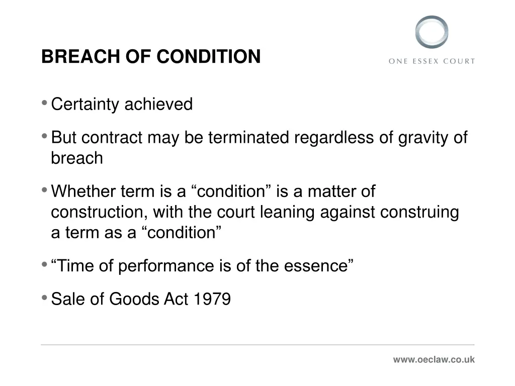 breach of condition
