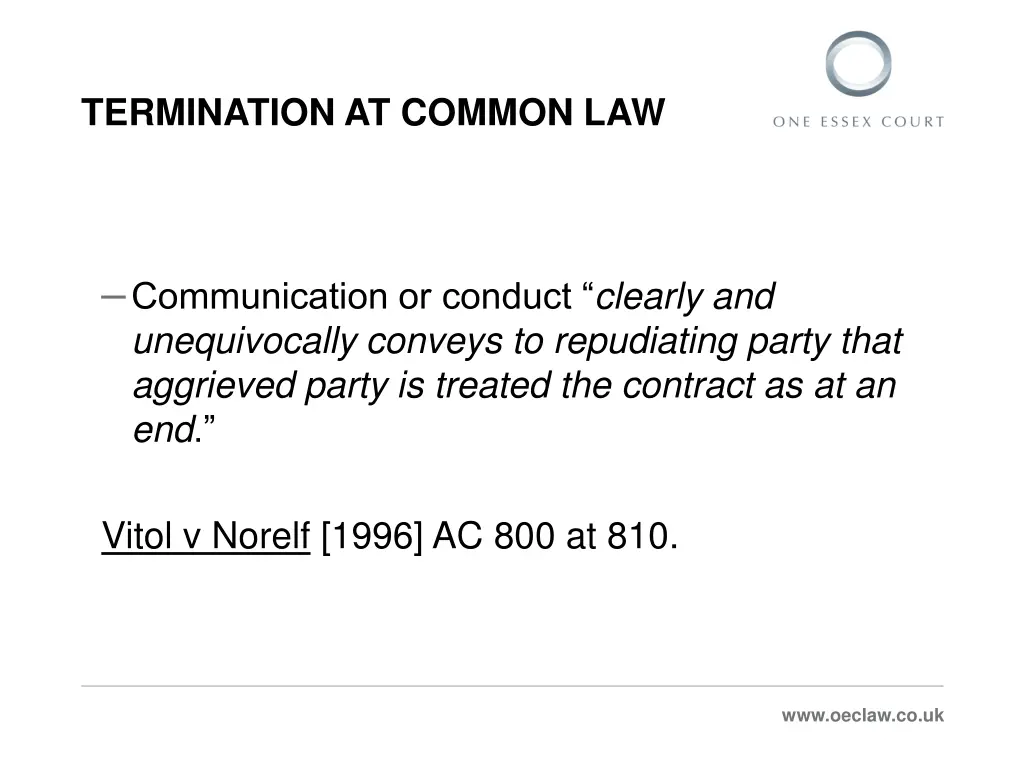 termination at common law 1