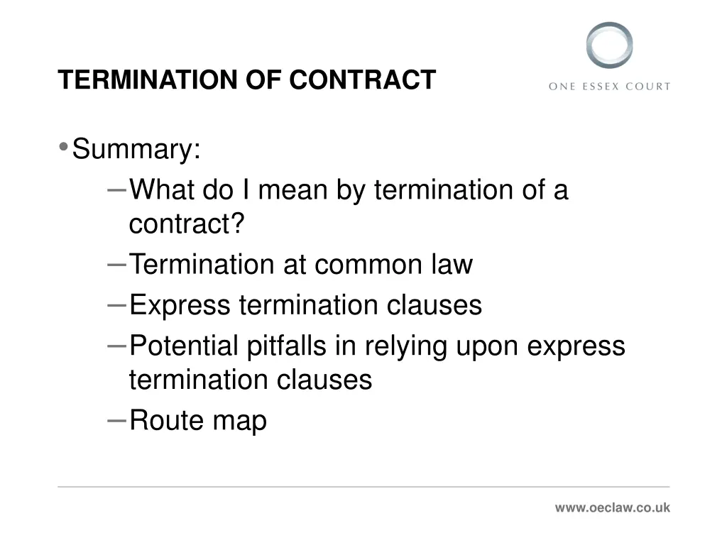 termination of contract 1