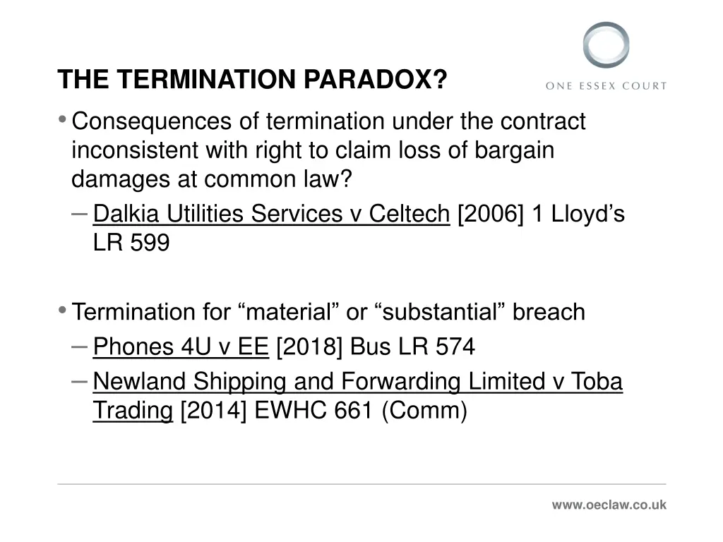 the termination paradox consequences