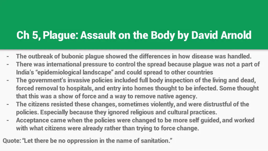 ch 5 plague assault on the body by david arnold