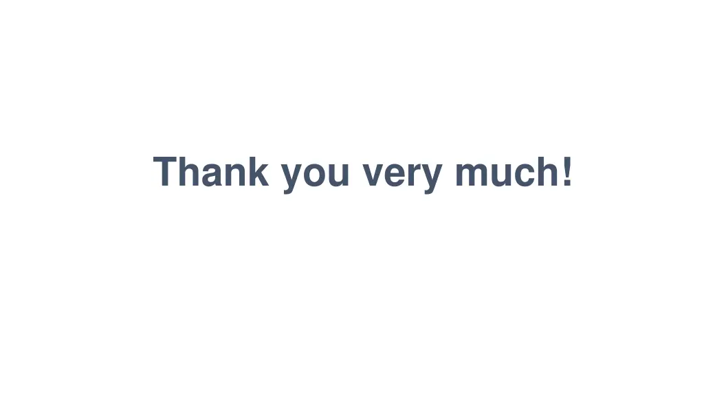 thank you very much