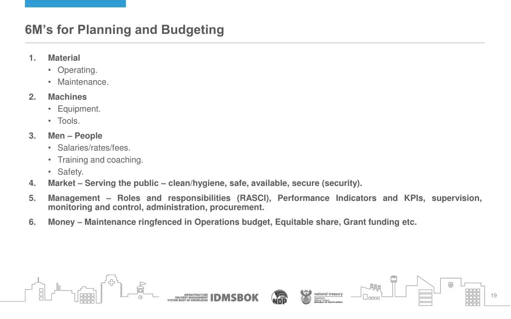 6m s for planning and budgeting