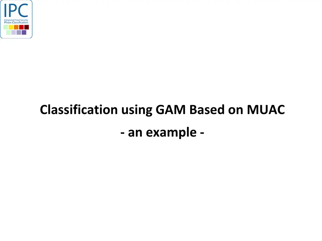 classification using gam based on muac