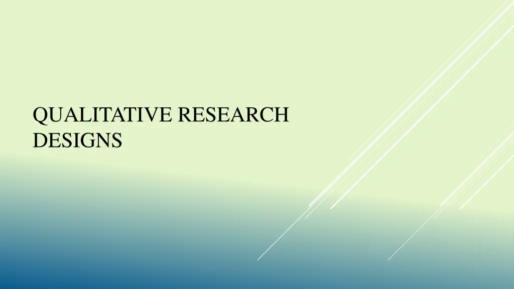 qualitative research designs