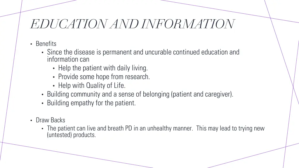 education and information
