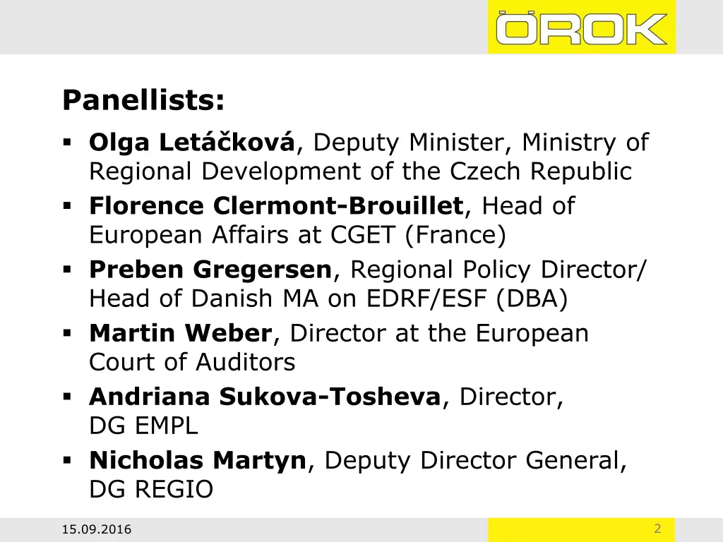 panellists olga let kov deputy minister ministry