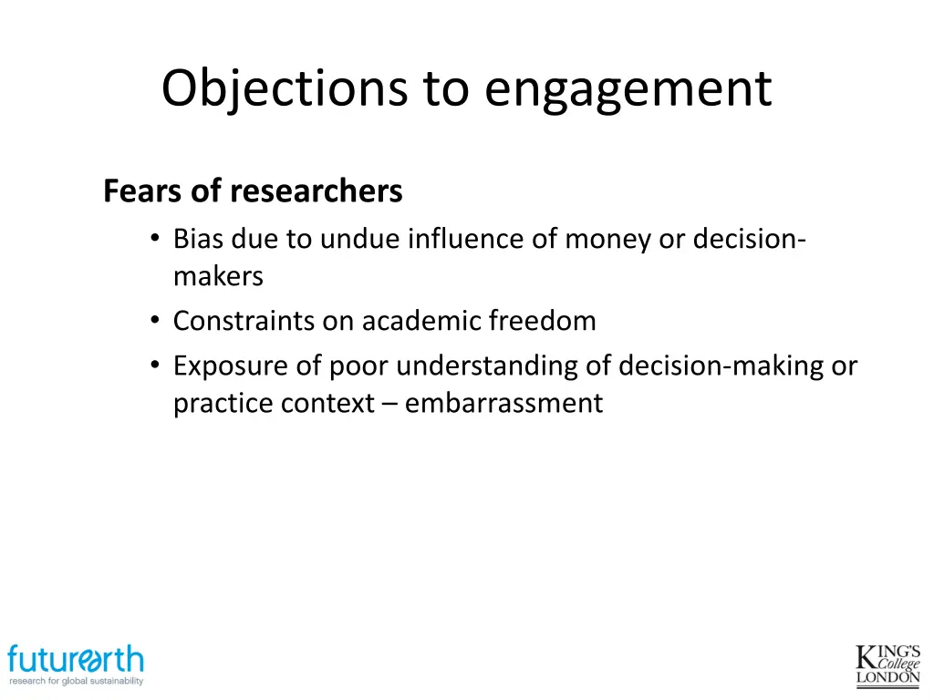 objections to engagement