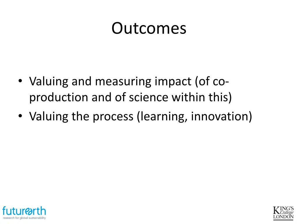 outcomes