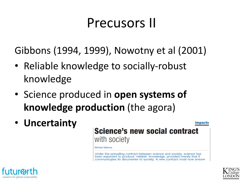 precusors ii