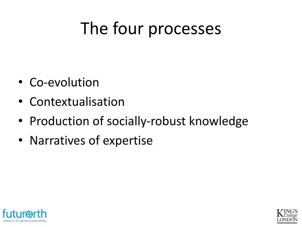 the four processes
