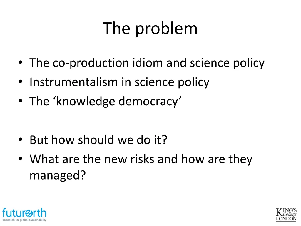 the problem