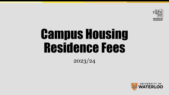 campus housing residence fees 2023 24