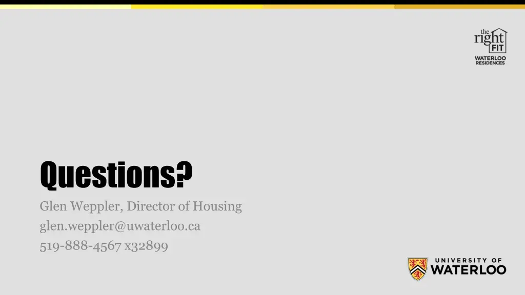 questions glen weppler director of housing glen