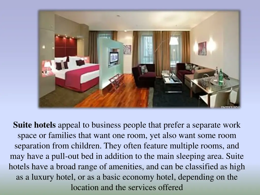 suite hotels appeal to business people that