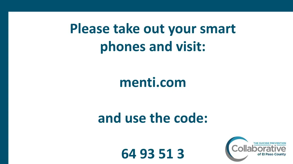 please take out your smart phones and visit
