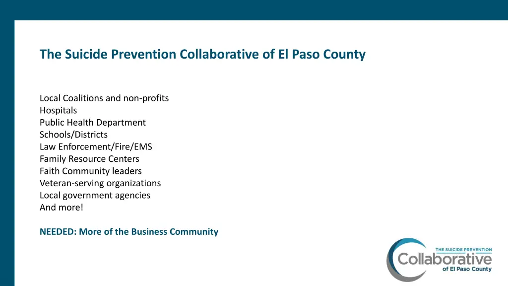 the suicide prevention collaborative of el paso