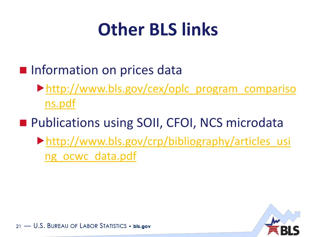 other bls links