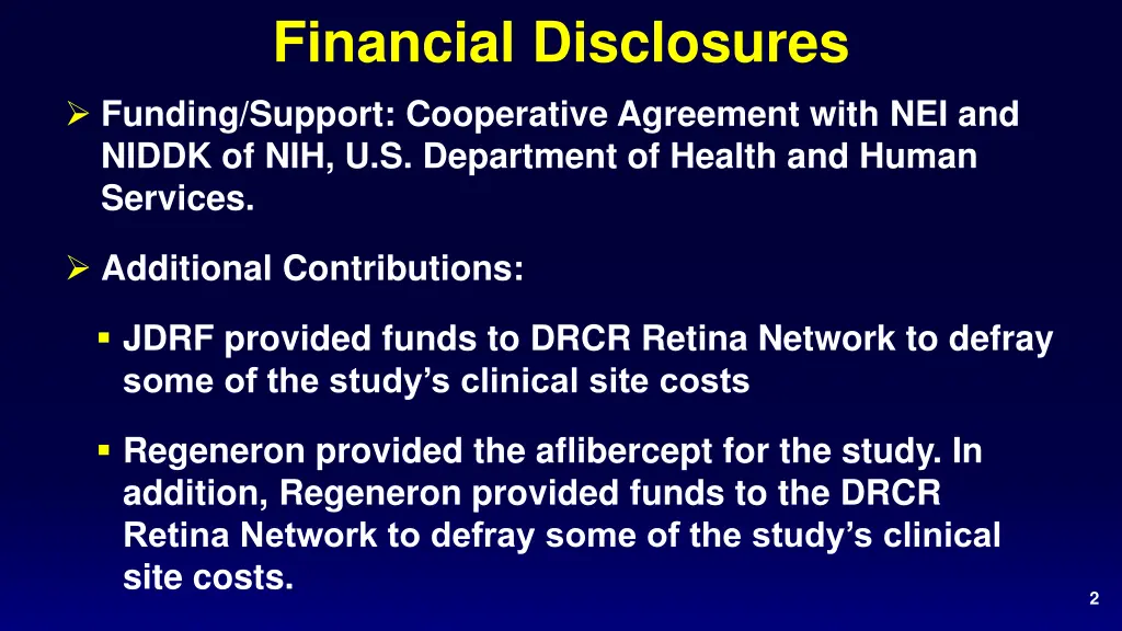 financial disclosures