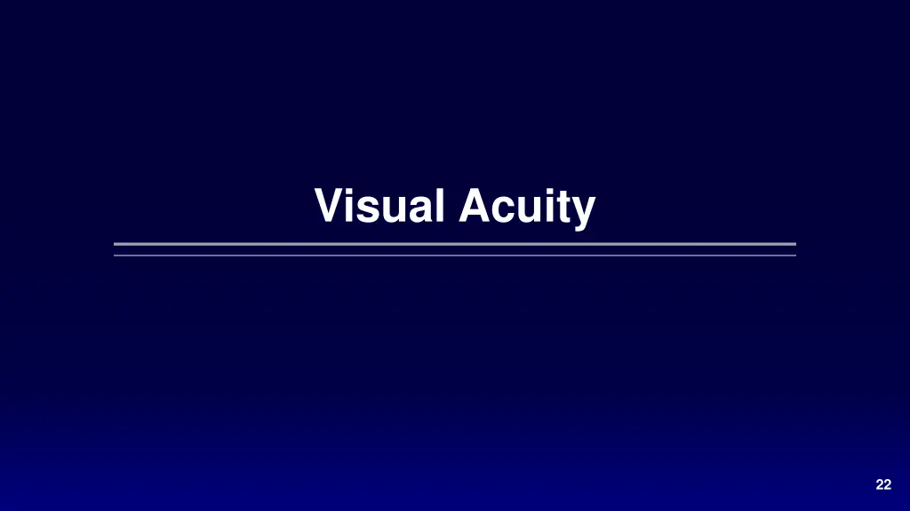 visual acuity
