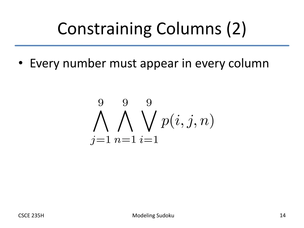 constraining columns 2