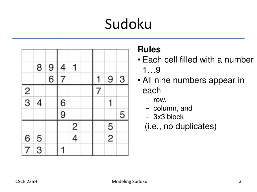 sudoku