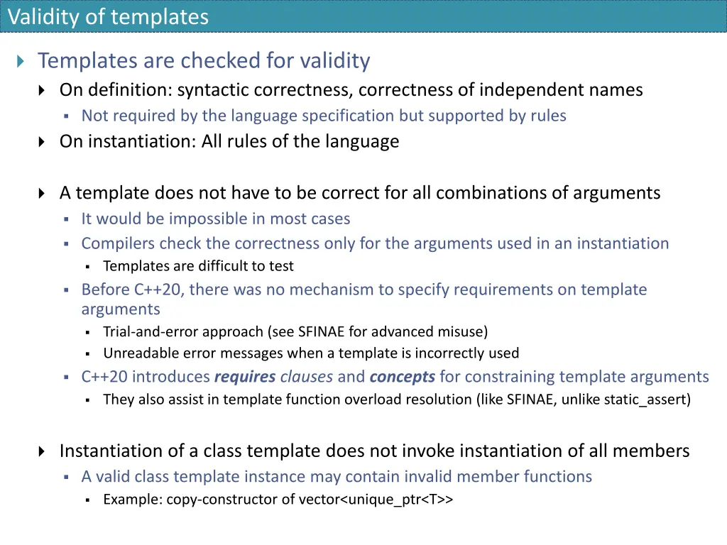 validity of templates