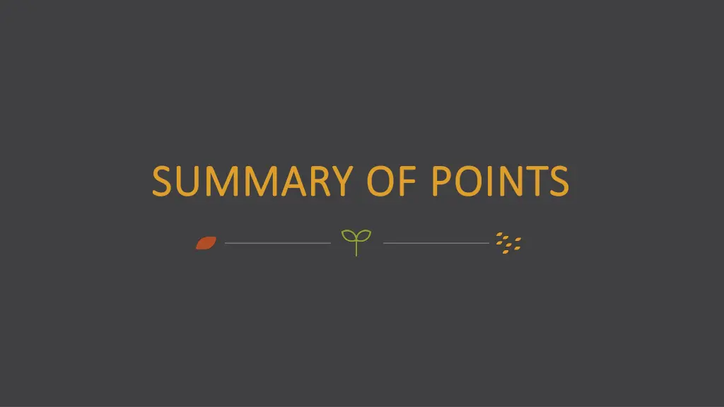 summary of points summary of points